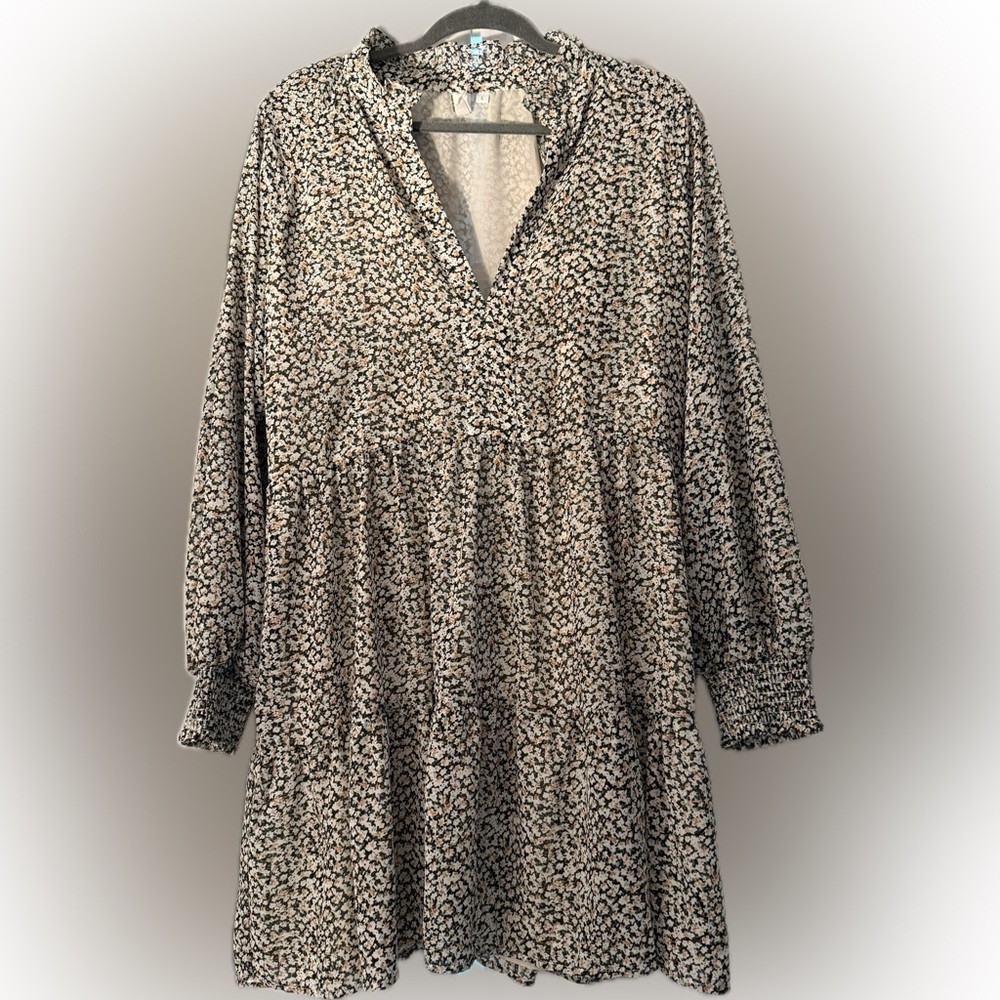 Elan Women’s Floral Tiered “Connie” Dress | Size L